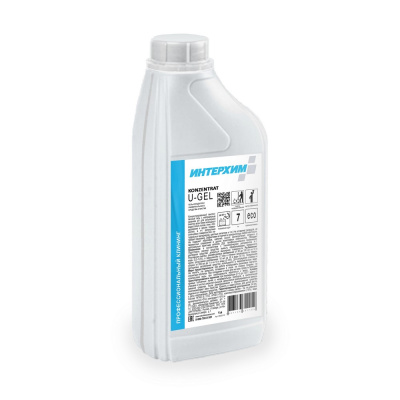 Konzentrat U - Gel, концентрированный высокопенный гель без запаха с нейтральным уровнем pH для регулярной очистки всех типов моющихся водостойких поверхностей и оборудования, Интерхим